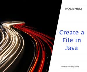 Create a File in Java