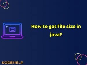 Get File Size in Java