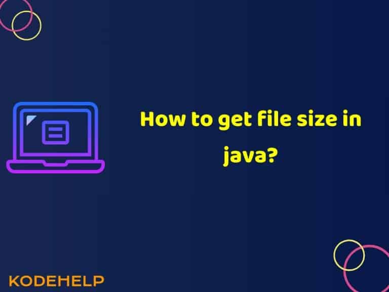 Get File Size in Java