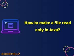 make a file read only in Java